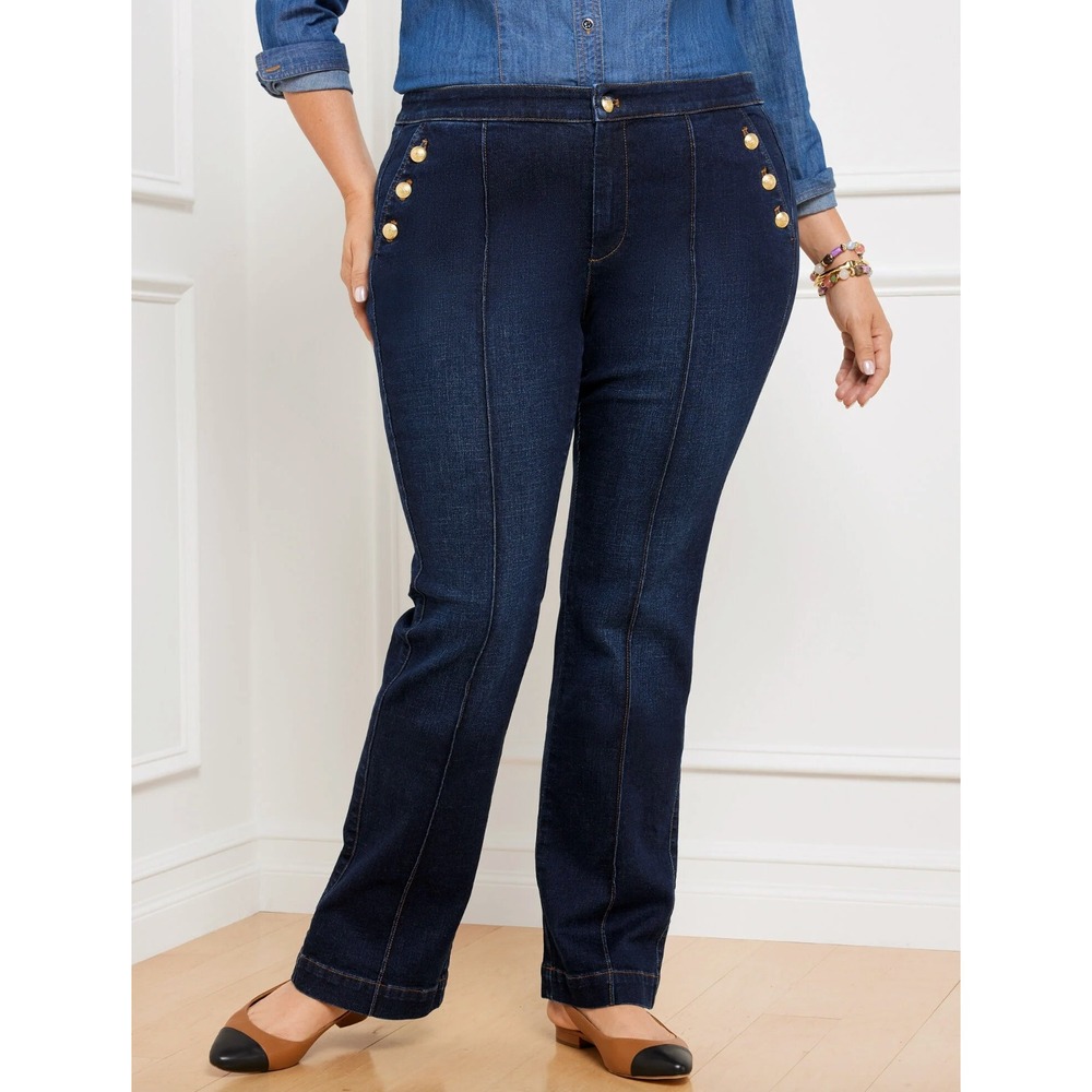 TALBOTS Sailor Flare Leg Jeans in Lillia Wash